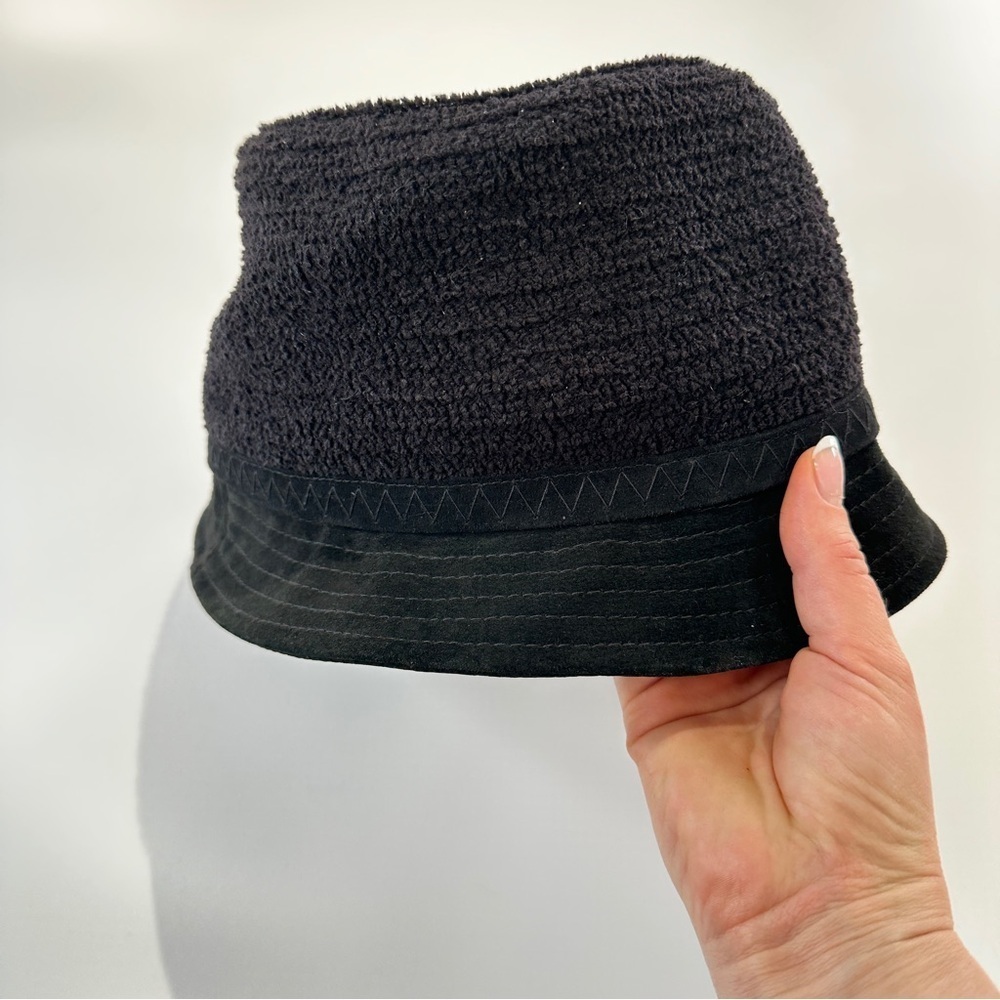 Betmar Womens Casual Bucket Hat Black Suede Terry - Picture 4 of 11